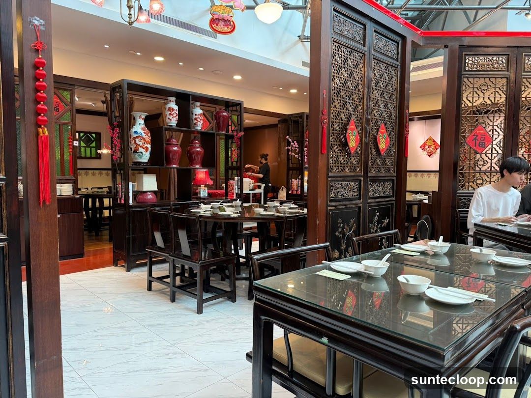 Restaurant Interior with Traditional Chinese Decor