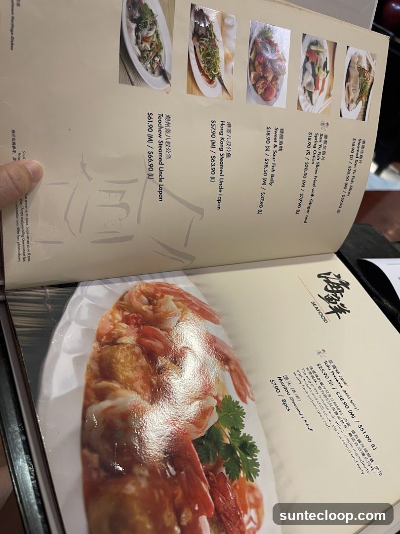 Seafood Menu