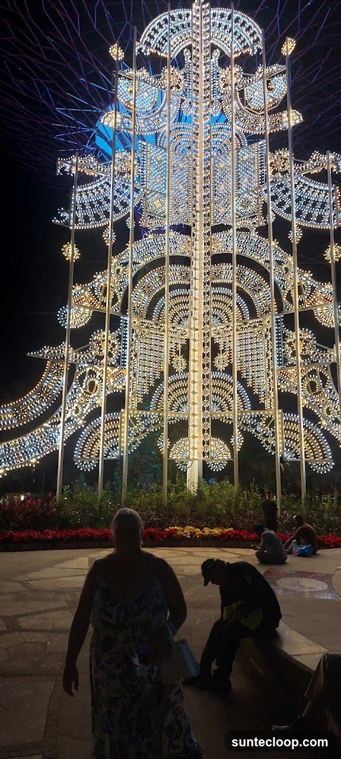 Illuminated Structure at Night