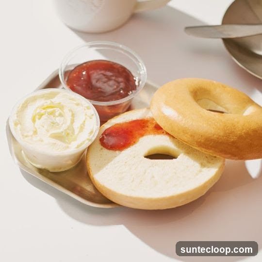 Bagel with Cream Cheese and Jam