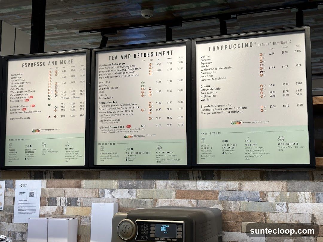 Starbucks Menu