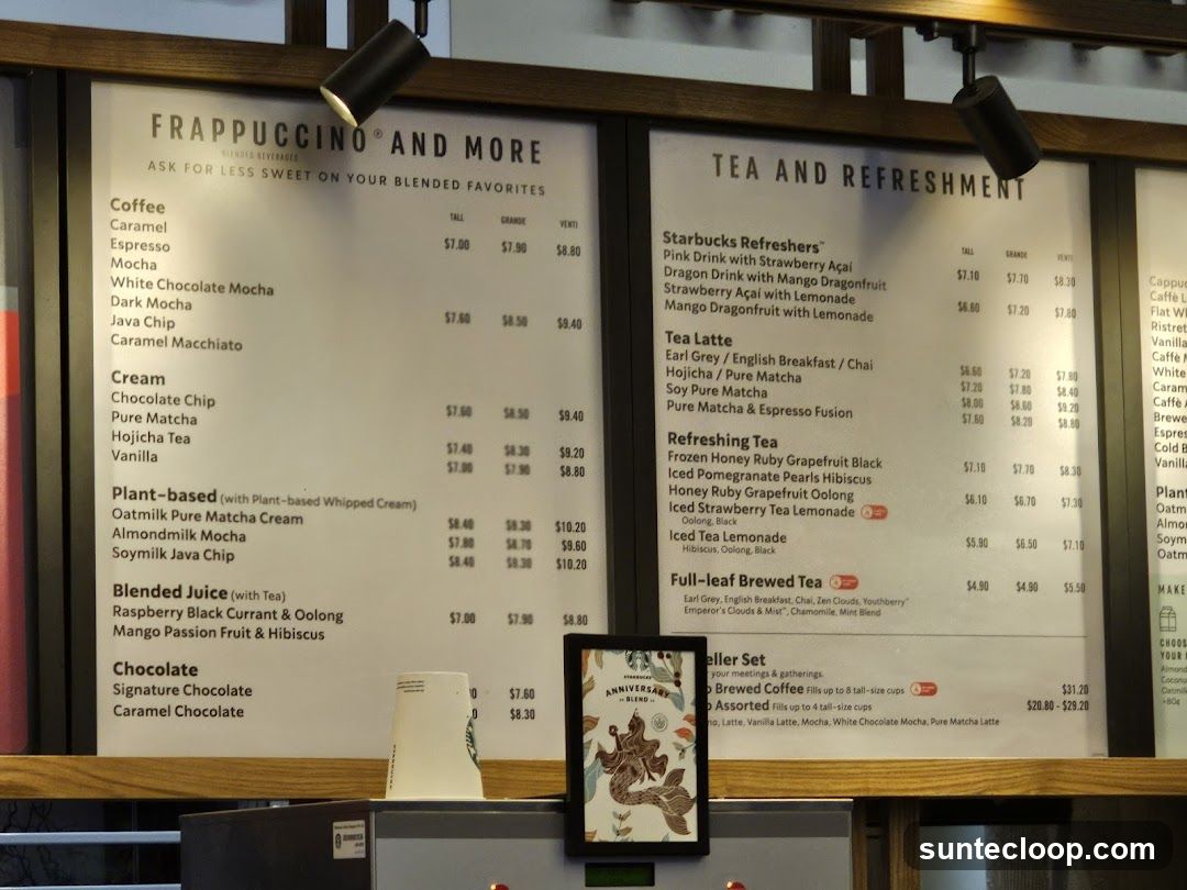 Starbucks Menu
