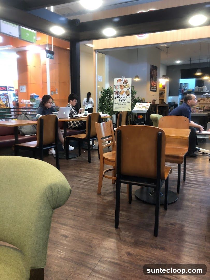 Cafe Interior with Patrons