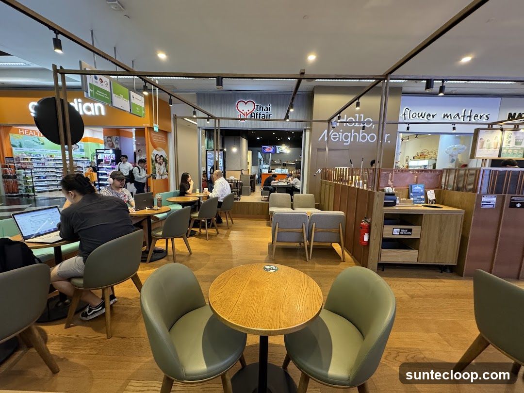 Cafe Interior with Customers