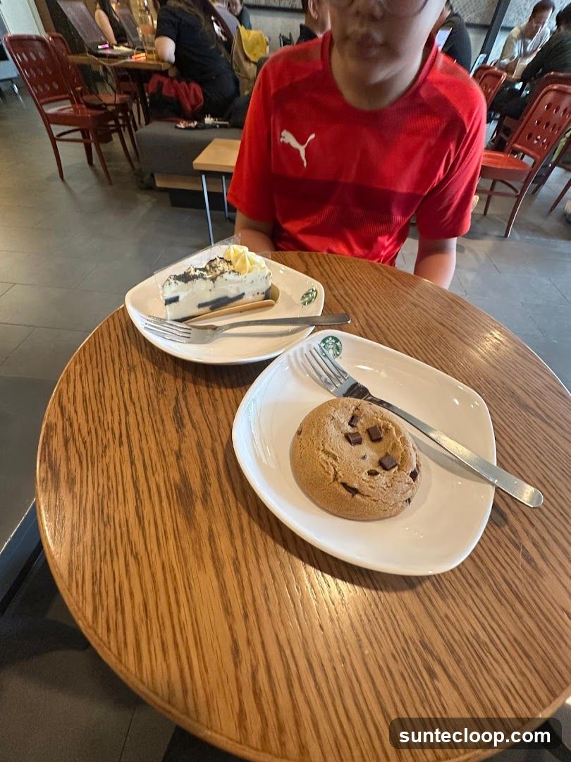Desserts on a table