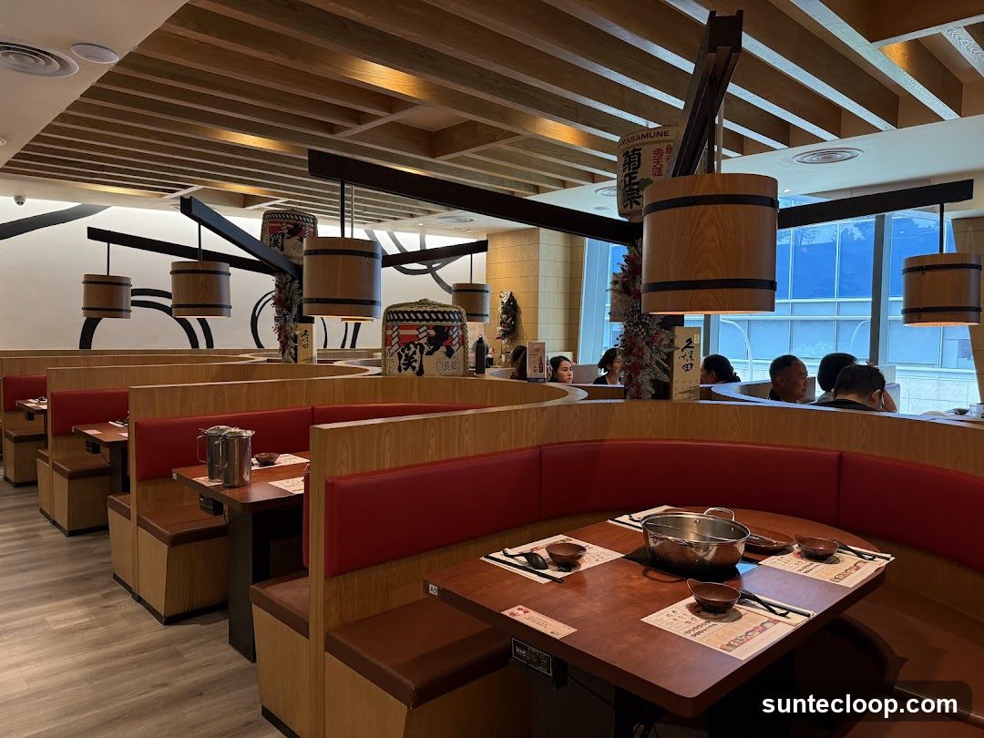 Restaurant Interior with Booth Seating