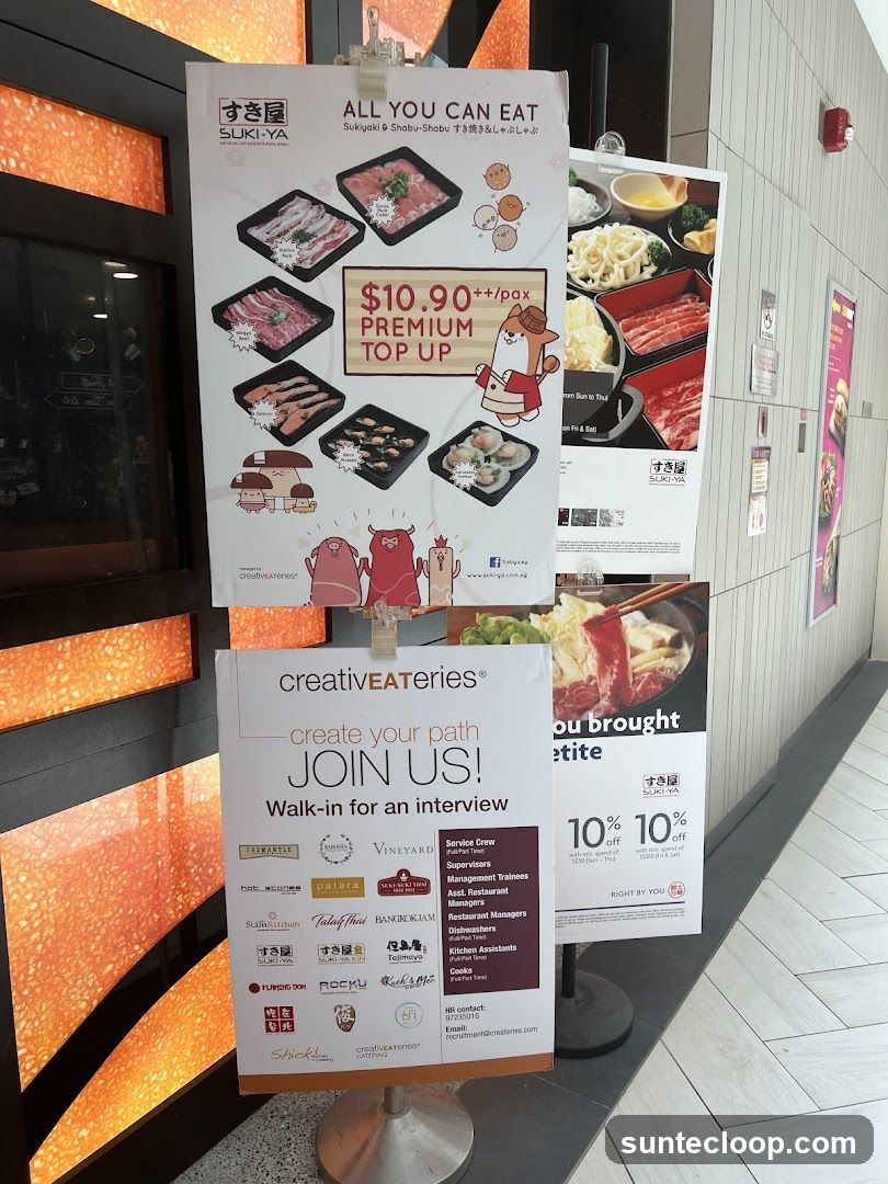 SUKI-YA All You Can Eat Promotion and Job Advertisement