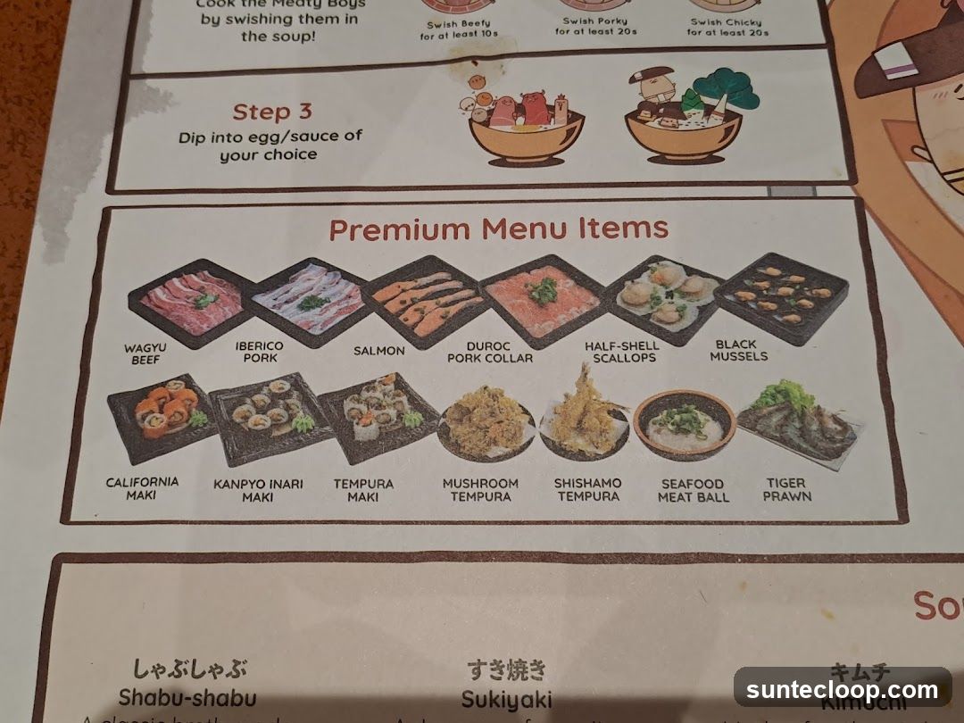 Premium Menu Items
