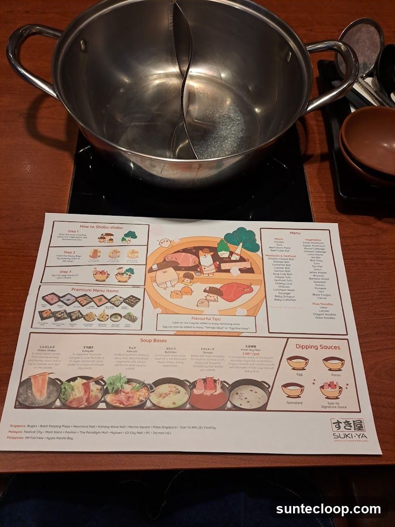 SUKI-YA Menu