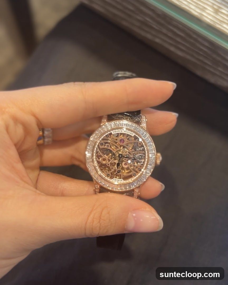 Diamond-encrusted watch