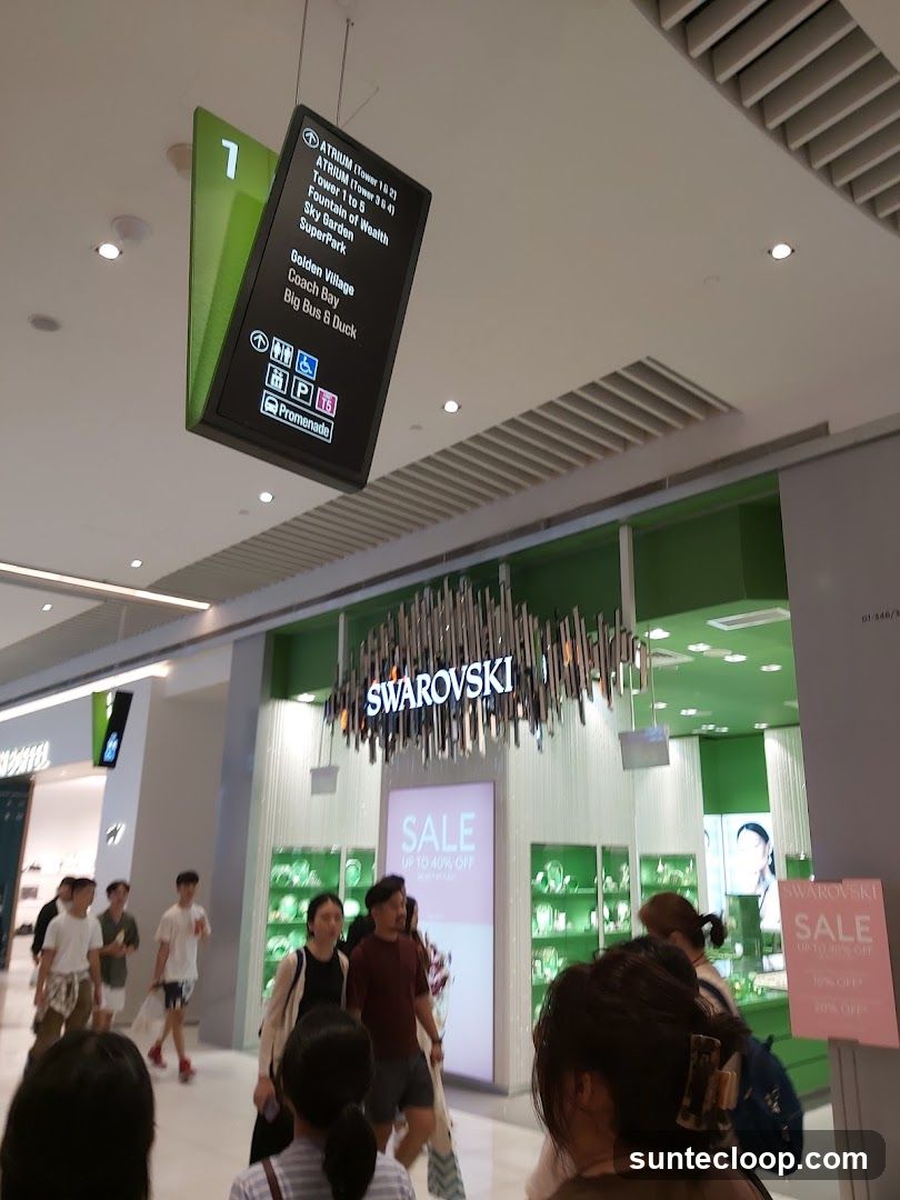 Swarovski Store with Sale Advertisement