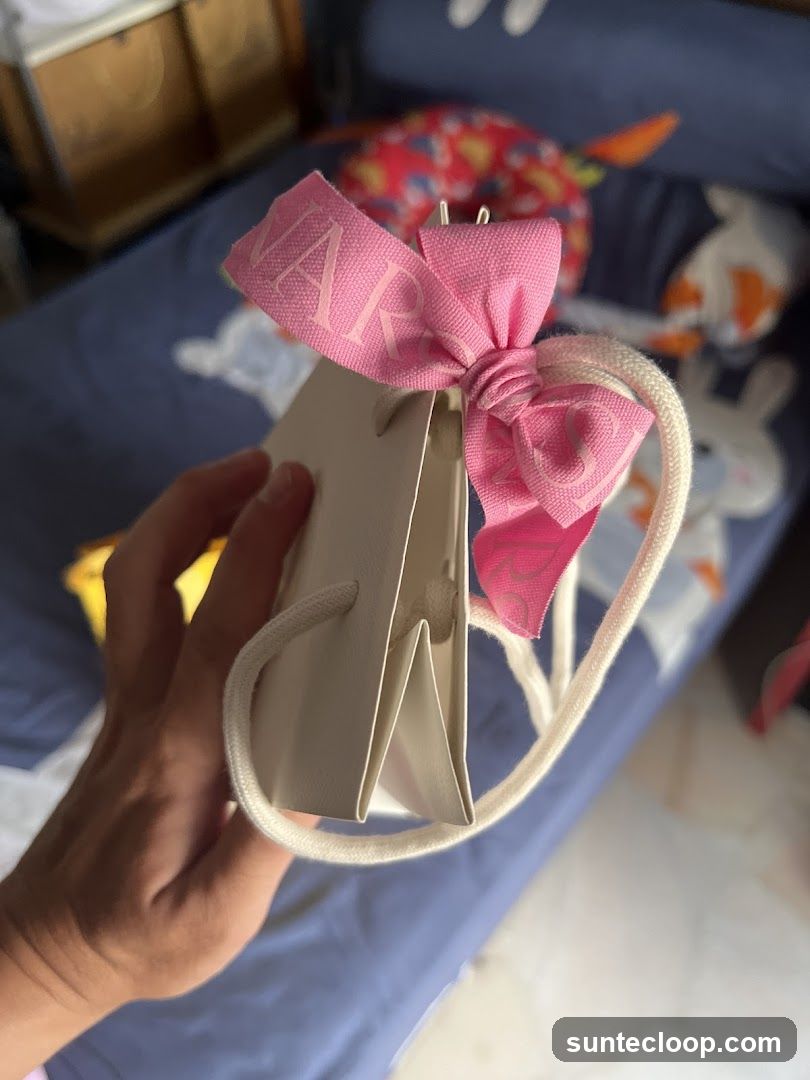 Gift Bag with Pink Ribbon