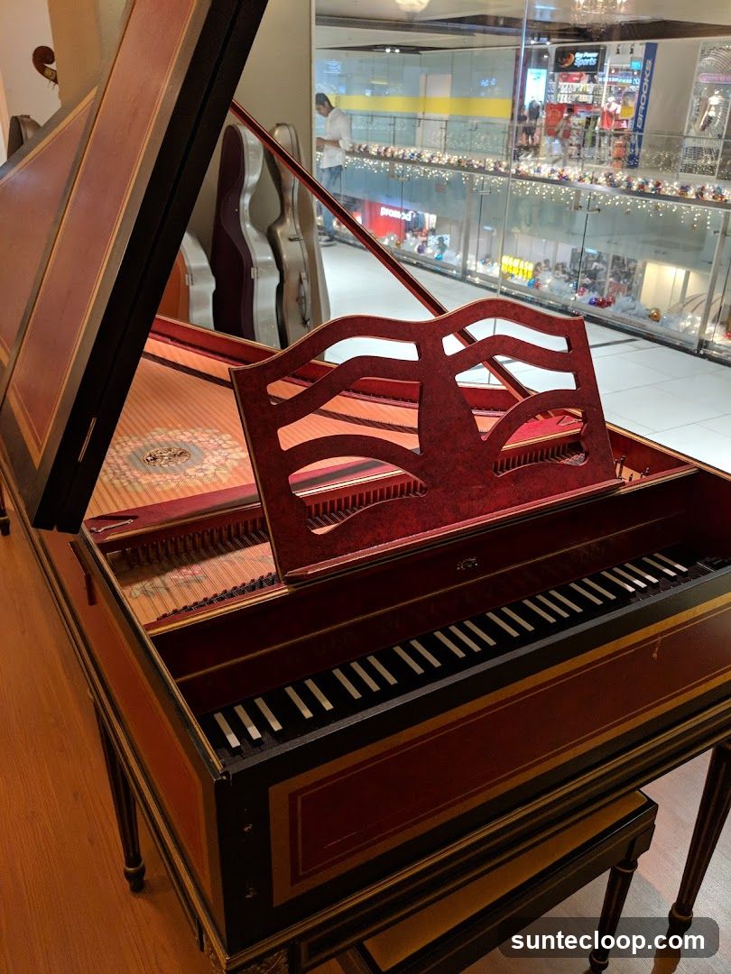 Harpsichord in a store