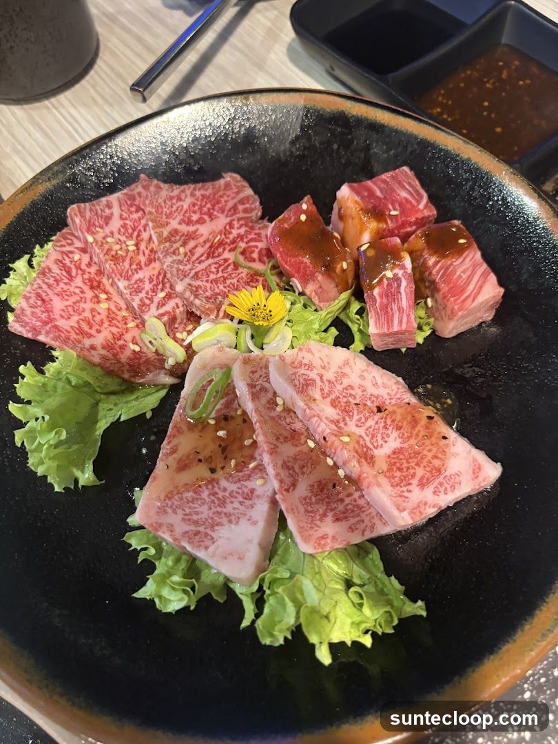 Assortment of Marbled Beef Slices