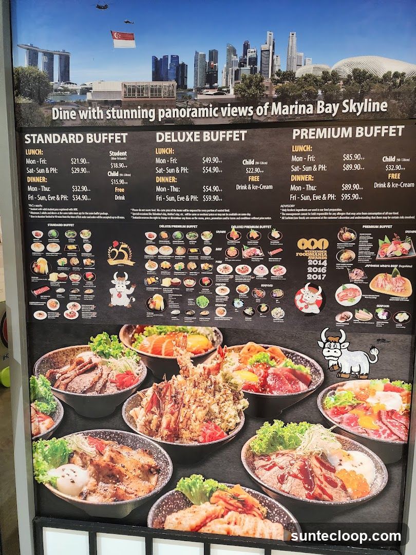 Buffet Menu with Marina Bay Skyline View