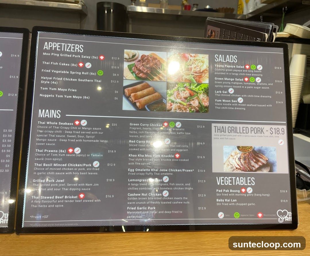 Thai Restaurant Menu