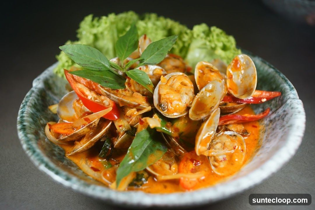 Spicy Clams with Basil