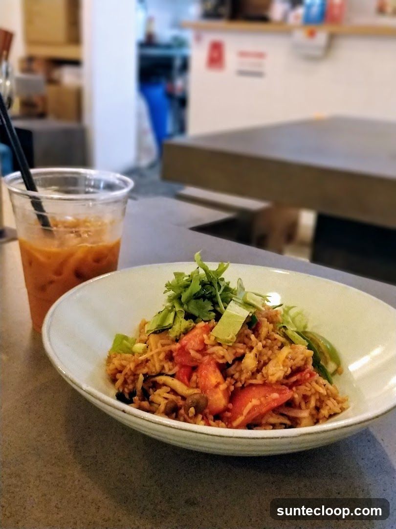 Fried Rice and Thai Iced Tea
