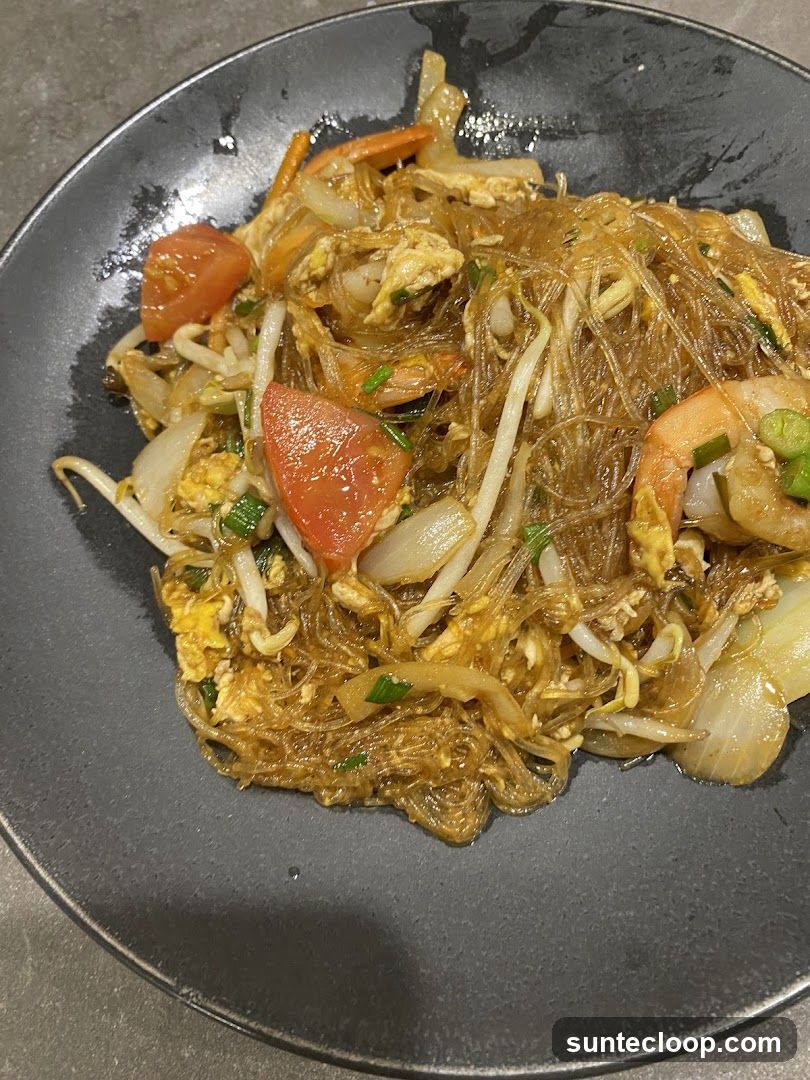 Glass Noodle Stir-fry with Shrimp