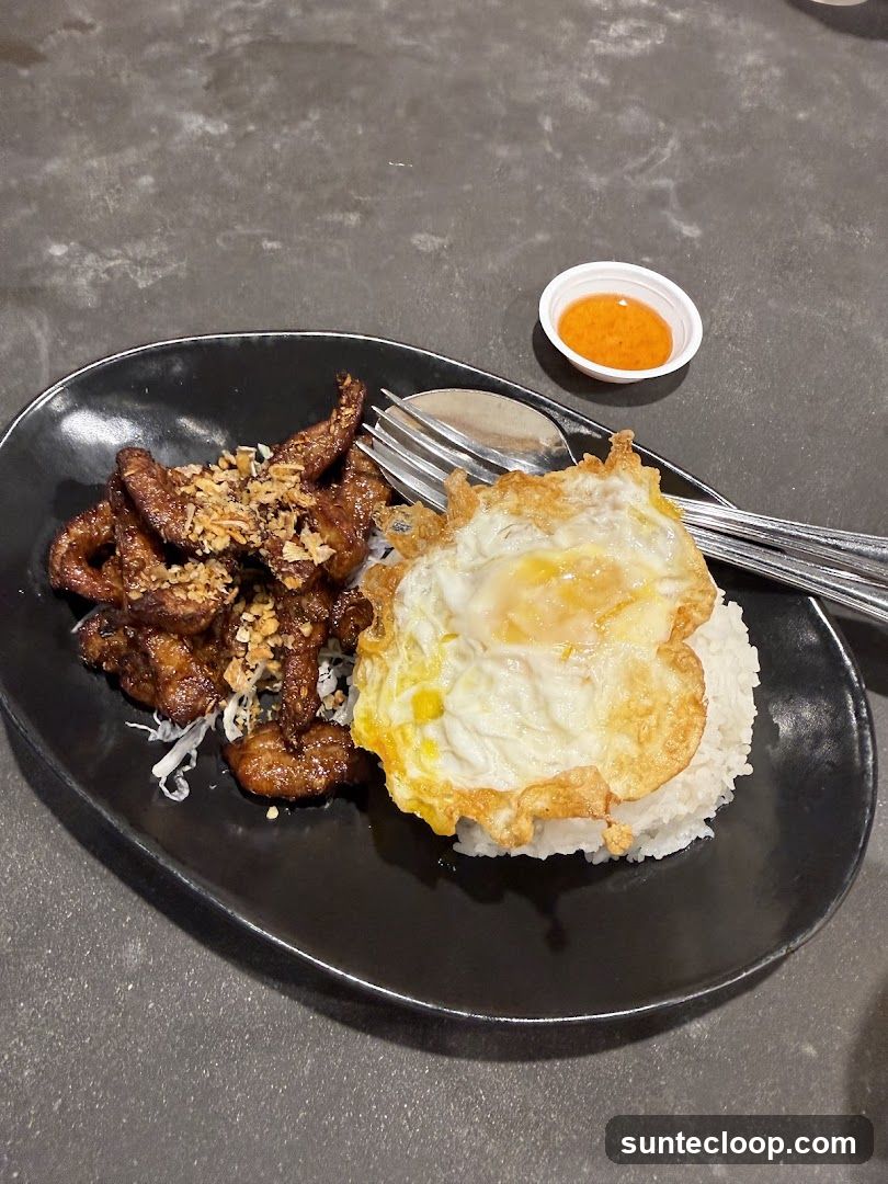 Fried Pork with Rice and Egg