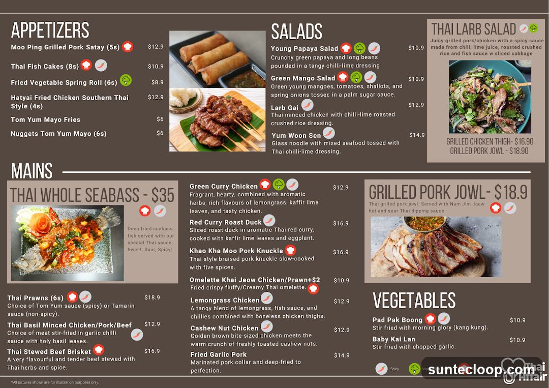 Thai Affair Menu