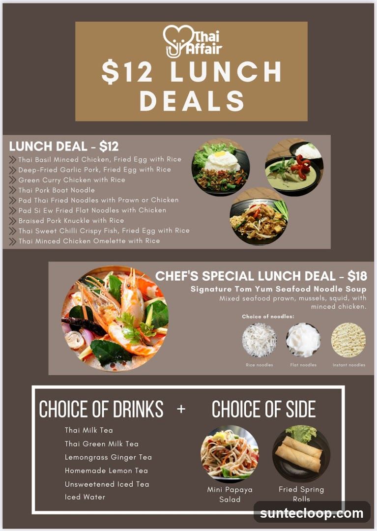 Thai Affair Lunch Deals