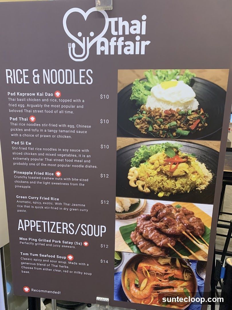 Thai Affair Menu