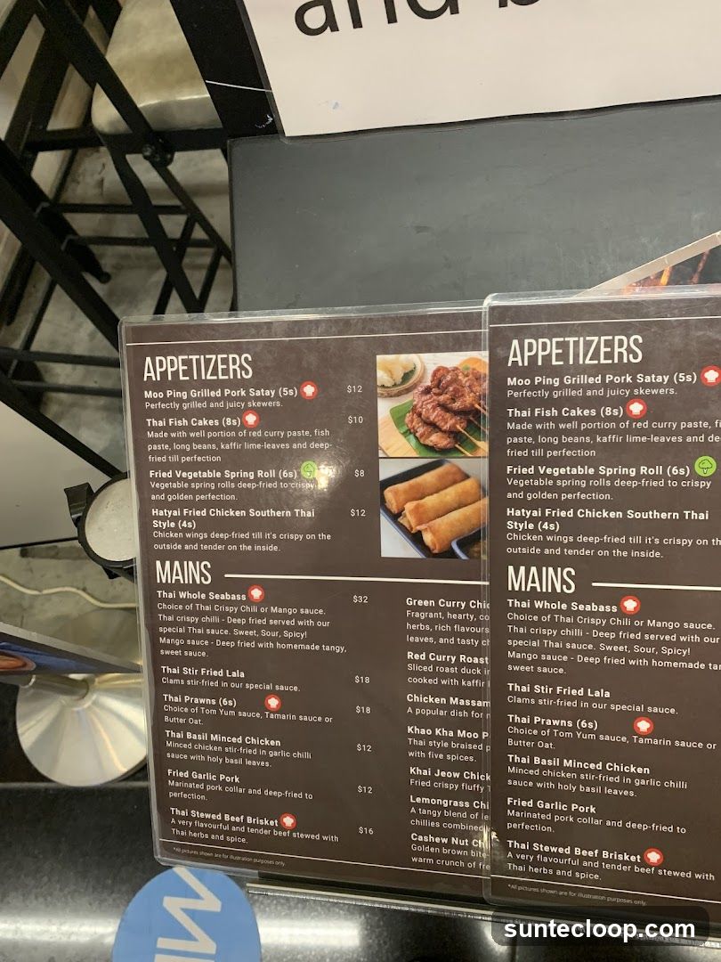 Thai Menu