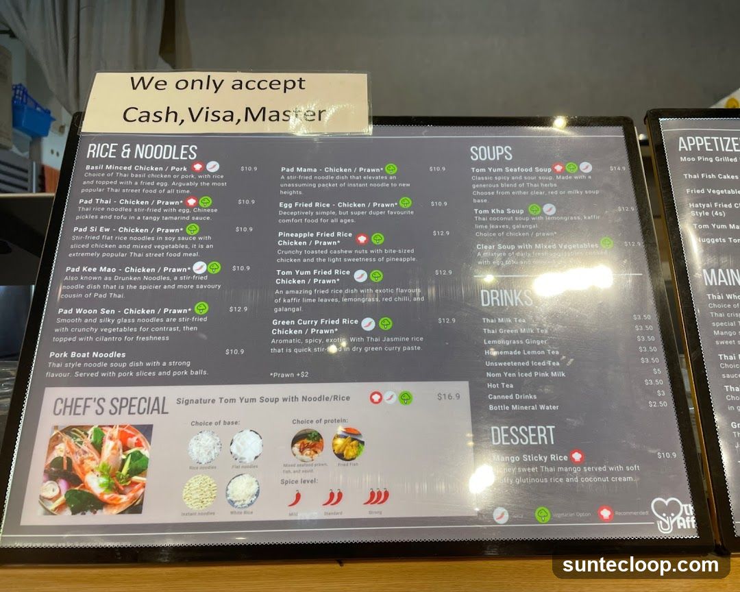 Thai Restaurant Menu
