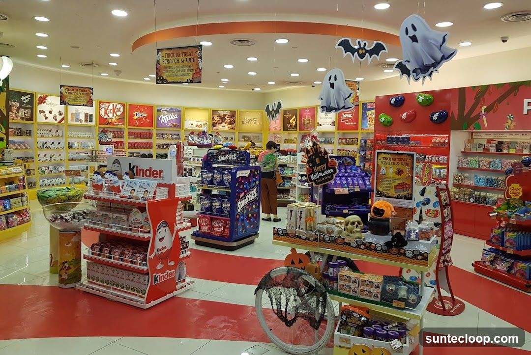 Candy Store with Halloween Decorations