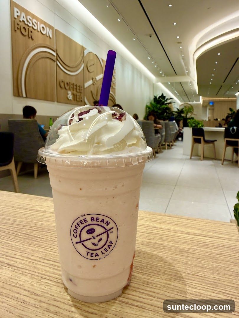 Beverage with The Coffee Bean & Tea Leaf Logo