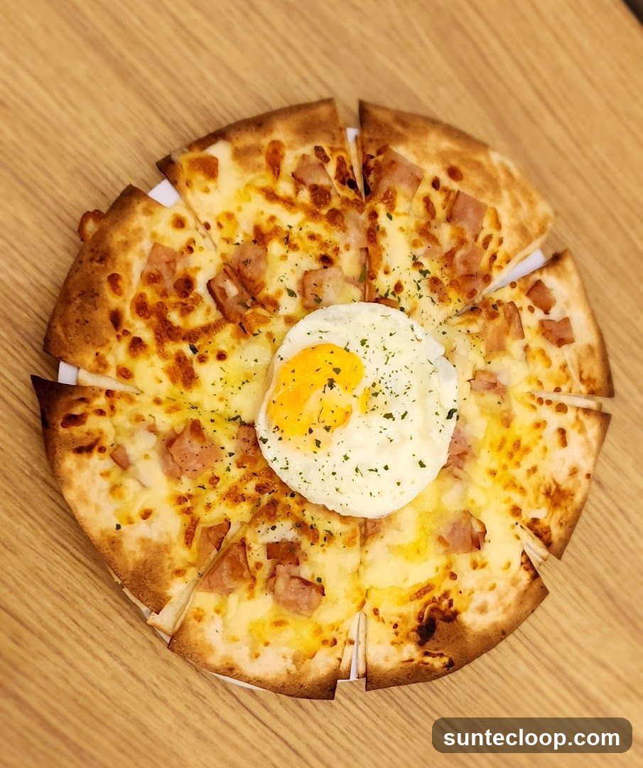 Pizza with Egg and Ham
