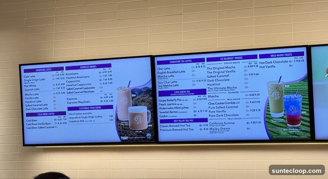 The Coffee Bean & Tea Leaf Menu