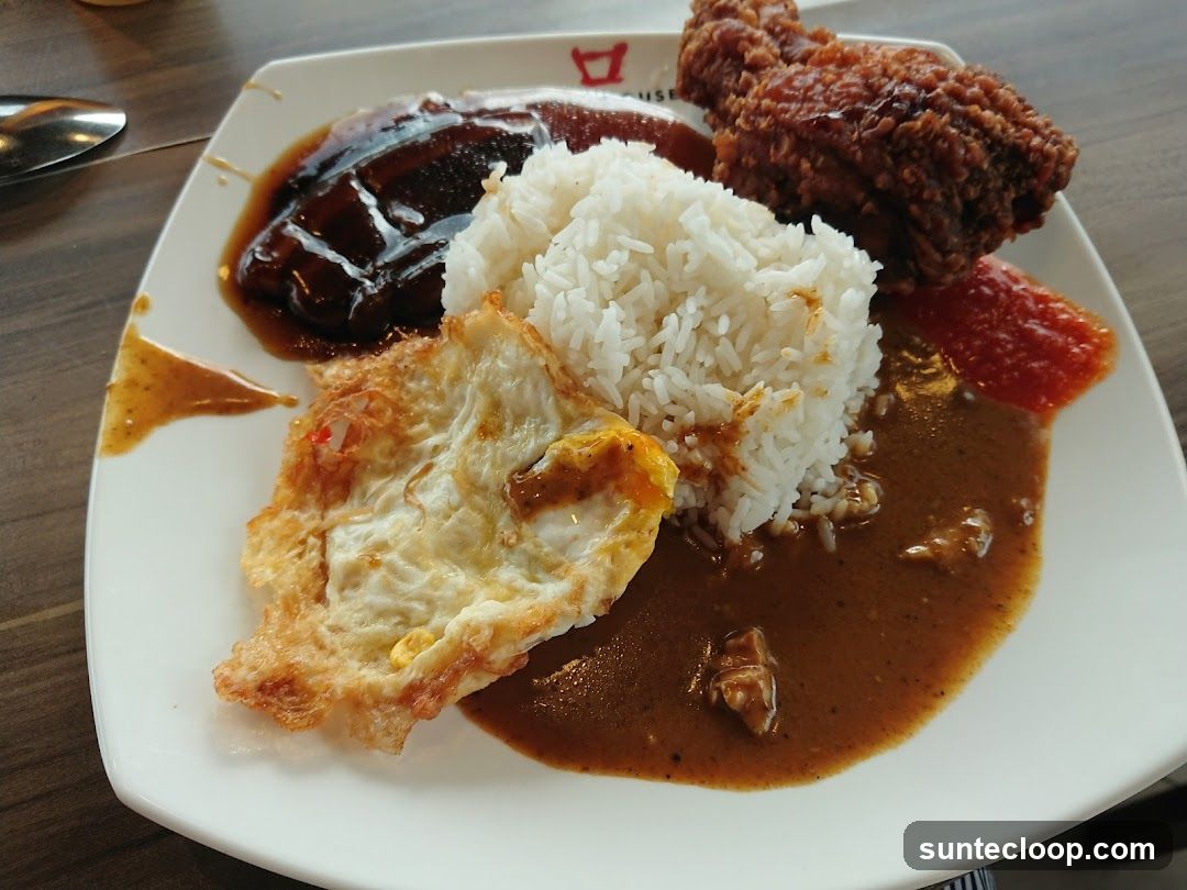 Fried Chicken and Rice Plate