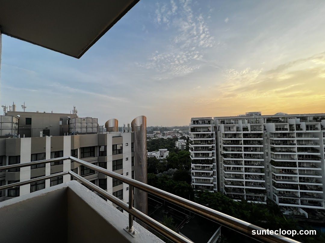 Apartment Buildings at Sunset