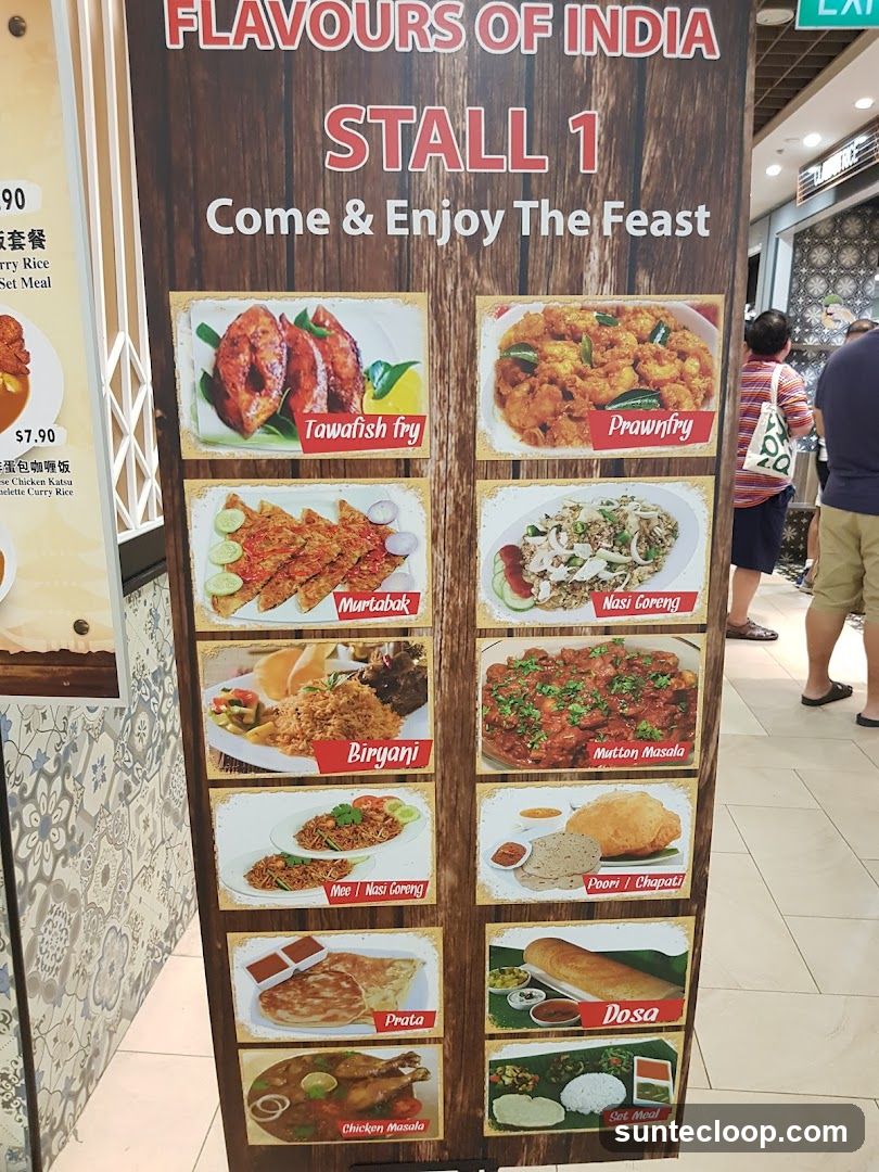 Flavours of India Stall 1 Menu
