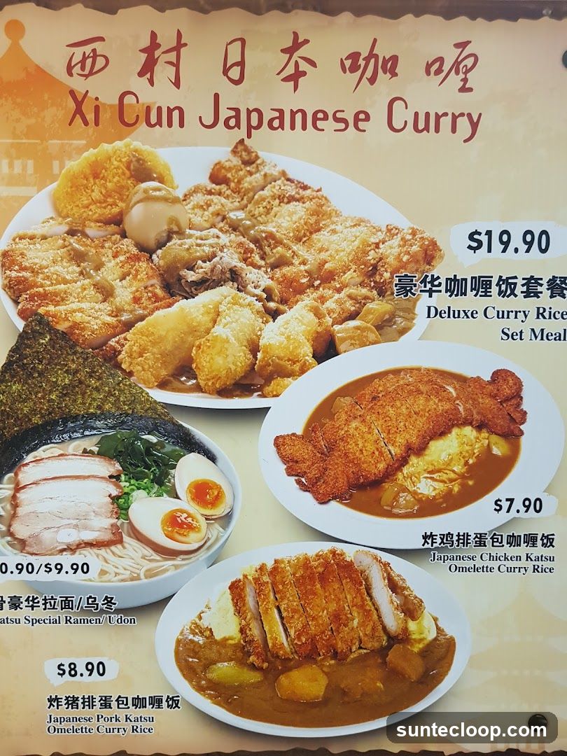 Xi Cun Japanese Curry Menu