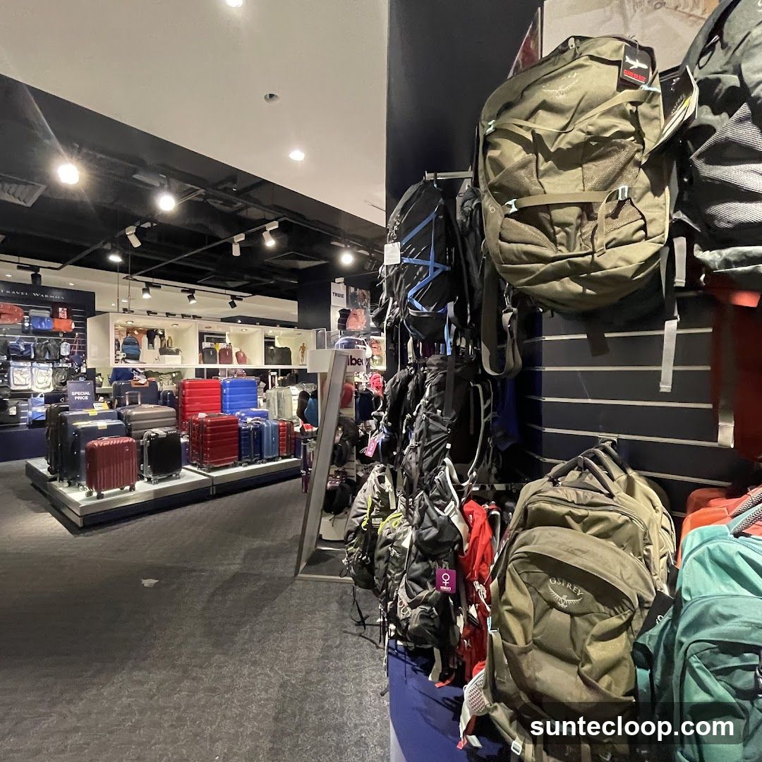 Backpacks and Luggage Display