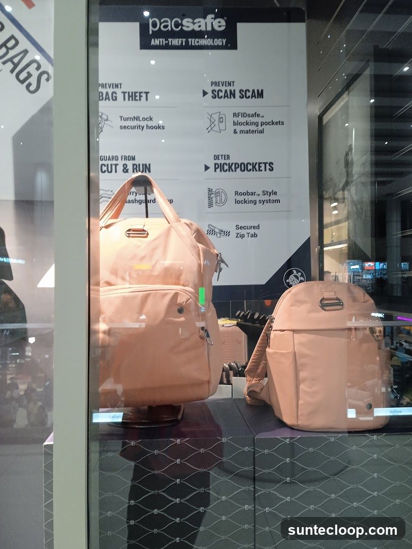 Pacsafe Anti-Theft Technology Display
