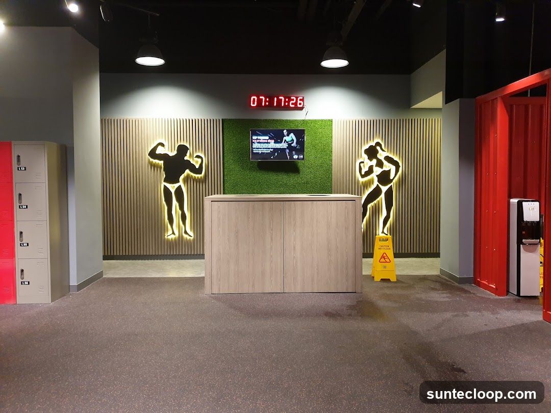 Gym reception area
