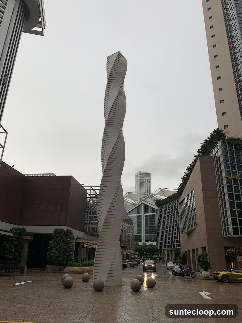 Outdoor Sculpture and Cityscape