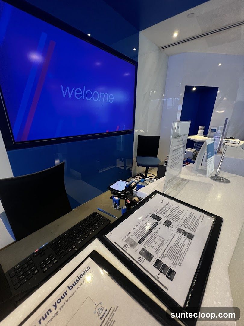 Welcome Screen and Information Desk