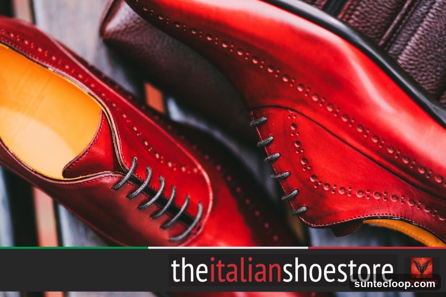 Red Italian Leather Shoes