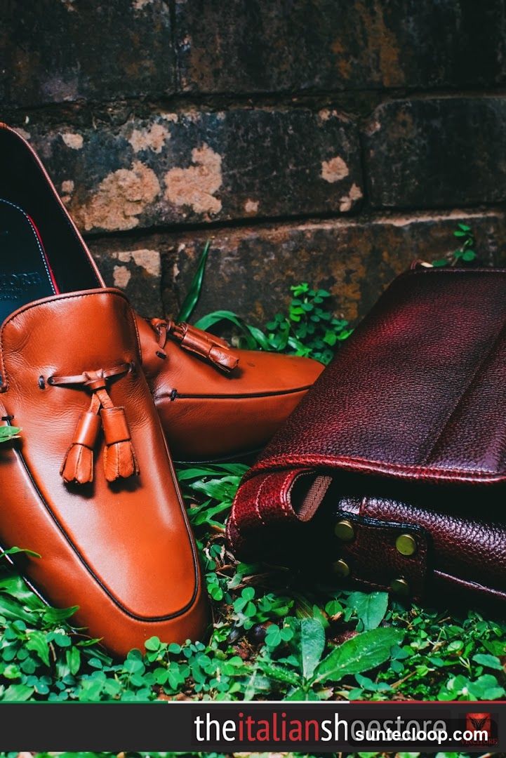 Leather Shoes and Bag