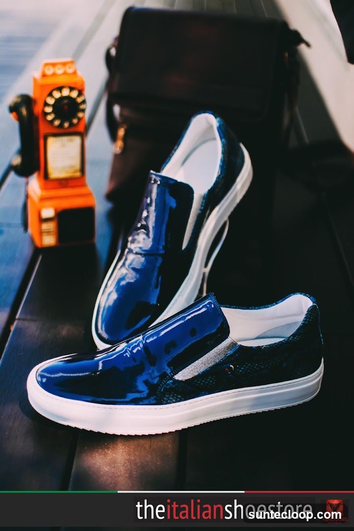 Blue Slip-On Shoes
