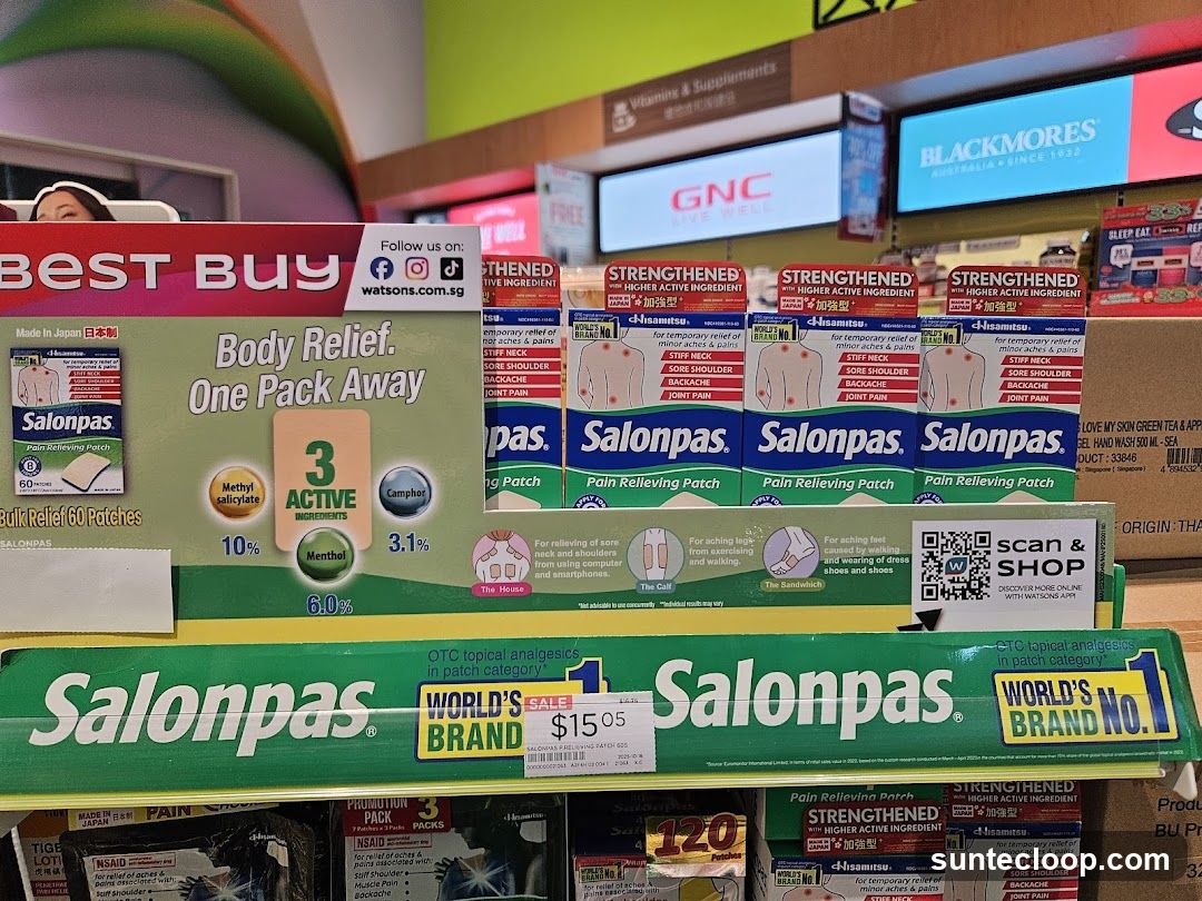 Salonpas Pain Relieving Patches Display