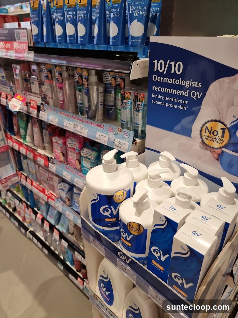 QV Skincare Products Display