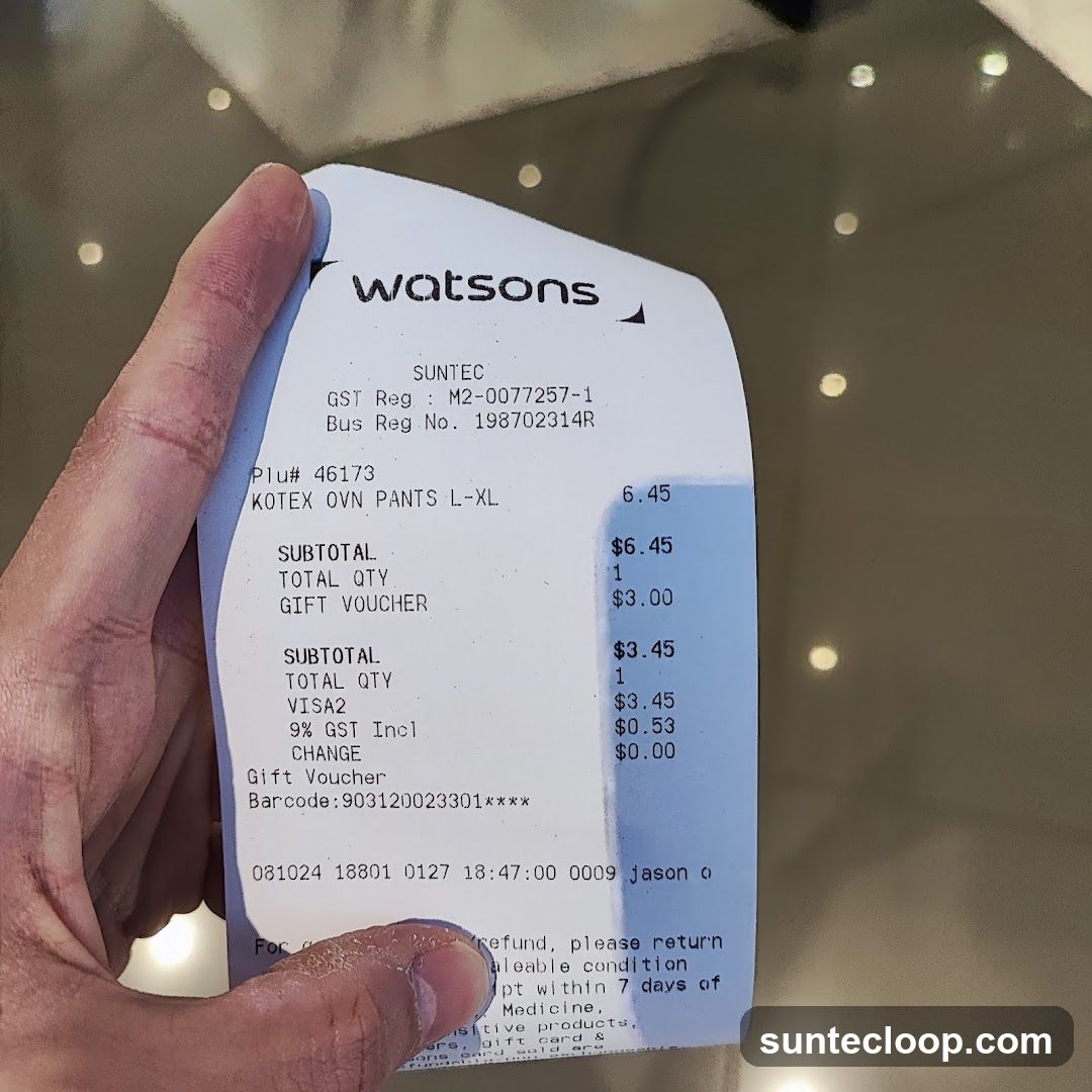 Watsons Receipt
