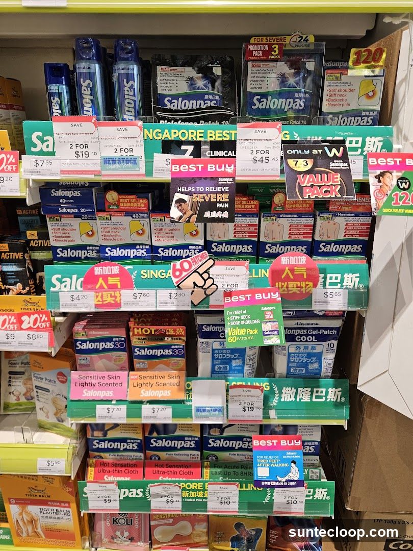 Pain Relief Products Display
