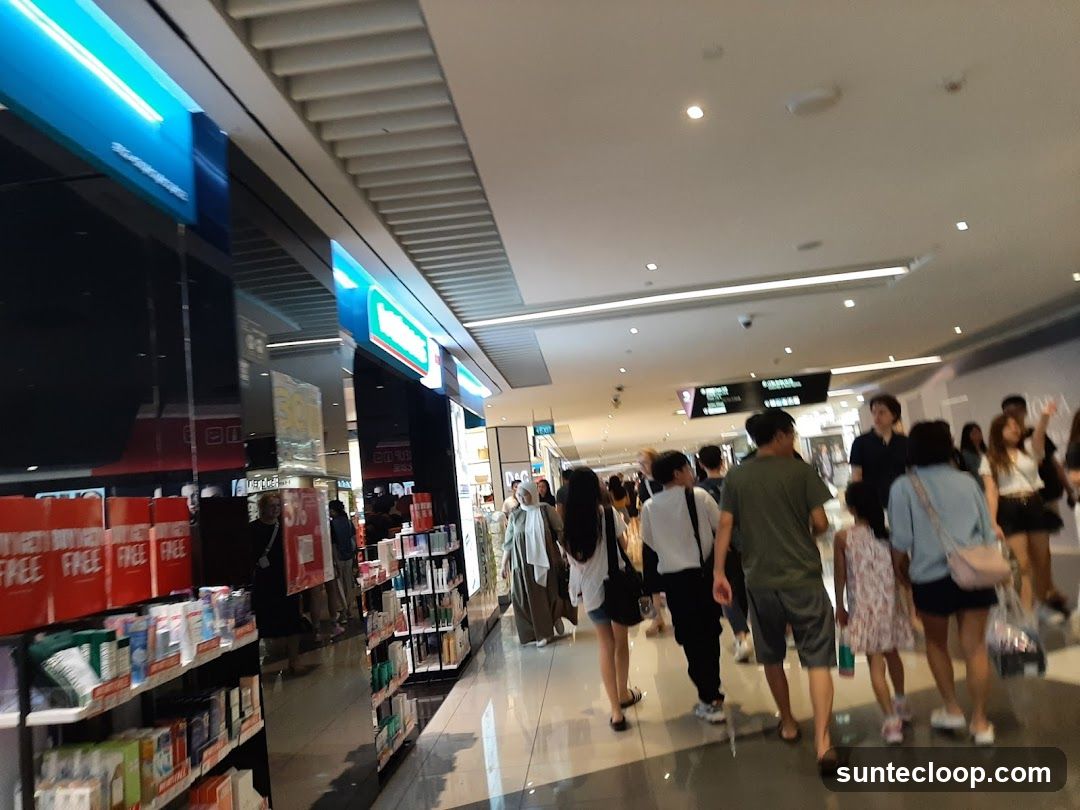 People walking in a mall